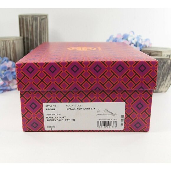 Tory Burch Howell Court Malva Pink Suede Trainer Sneaker Athletic Shoe Sz 9 NIB - Picture 9 of 9